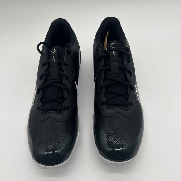 Mens Sz 10.5 Nike Alpha Huarache 4 Keystone Black Baseball Cleats DJ6524 001 - Picture 4 of 7